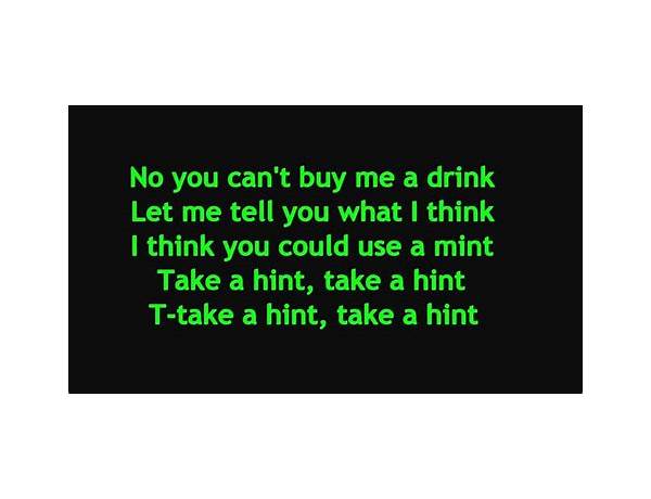 Take a Hint en Lyrics [Johnny Seno]