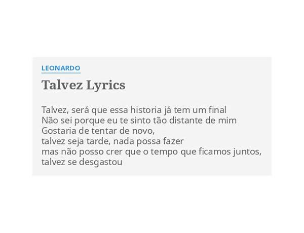 Talvez pt Lyrics [Denyell feat. Frvncx]