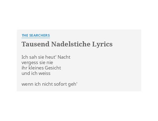 Tausend Nadelstiche de Lyrics [The Searchers]