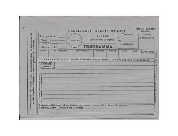 Telegramma it Lyrics [Gianni Bella]