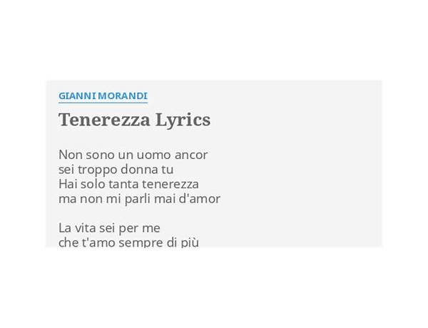 Tenerezza it Lyrics [Gianni Morandi]