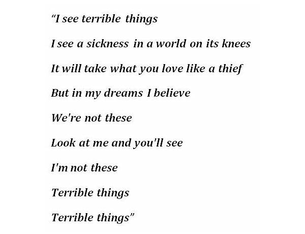 Terrible Things en Lyrics [Beauty Pill]