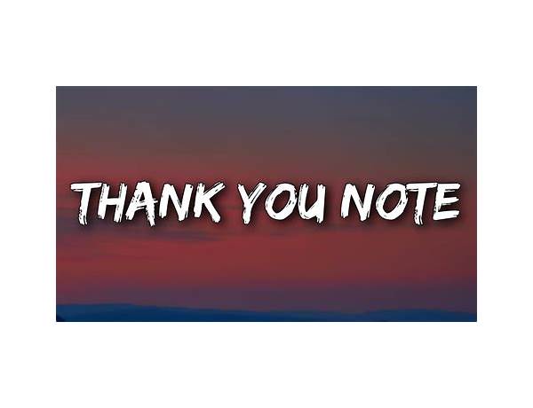 Thank-You Note en Lyrics [Butch Walker]