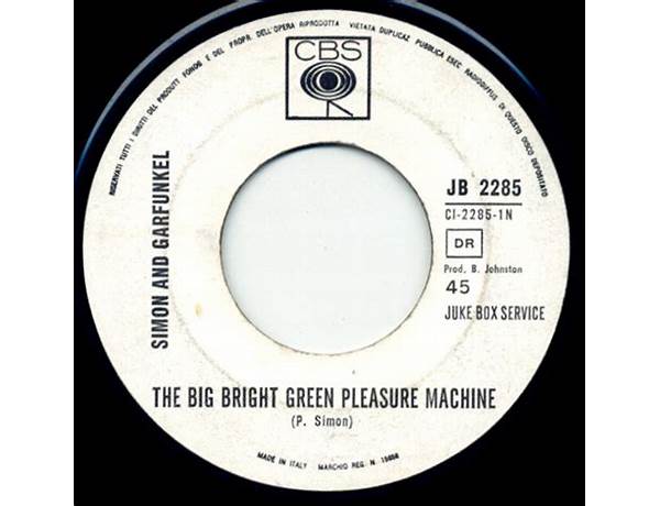 The Big Bright Green Pleasure Machine en Lyrics [Simon & Garfunkel]