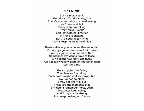 The Climb en Lyrics [Ahmir]