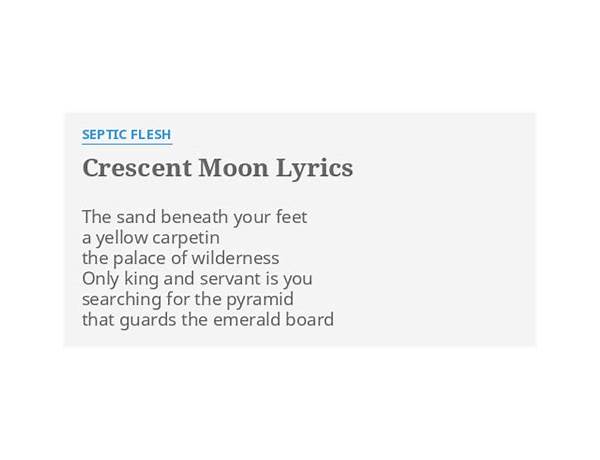 The Crescent Moon en Lyrics [Alf The Explicit]