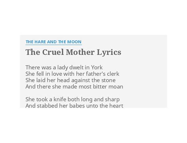 The Cruel Mother en Lyrics [Judy Collins]