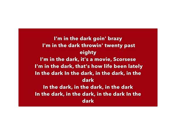 The Dark en Lyrics [Beauty Sleep]