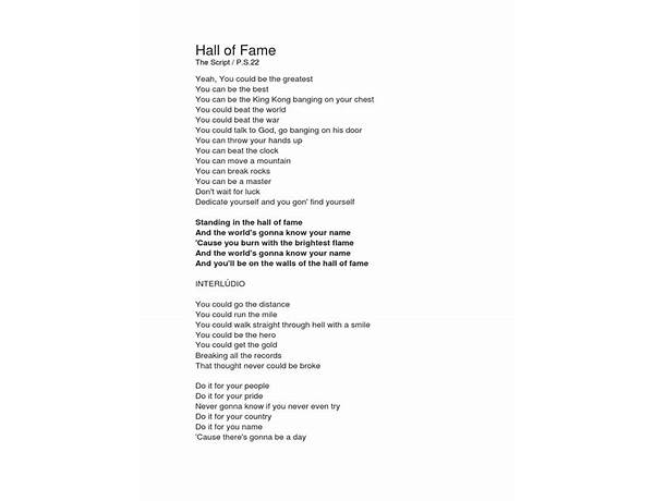 The Fame en Lyrics [Ty Balla]