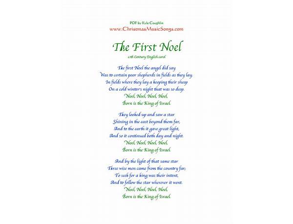 The First Noel en Lyrics [*NSYNC]