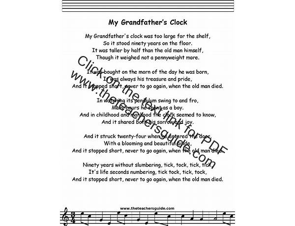 The Grandfather Clock en Lyrics [Hellions]