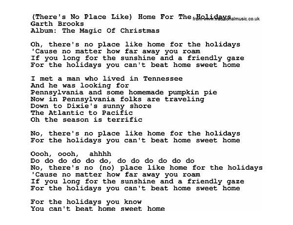 The Holidays en Lyrics [Columbus]