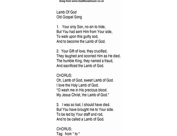 The Lamb Of God en Lyrics [Julie Andrews]