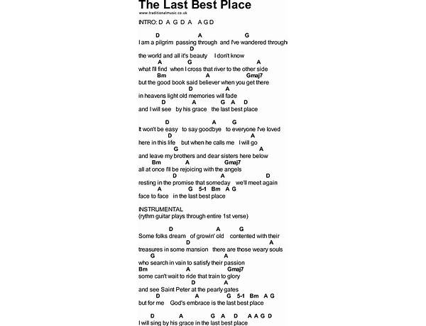 The Last Place en Lyrics [Silent Stream Of Godless Elegy]