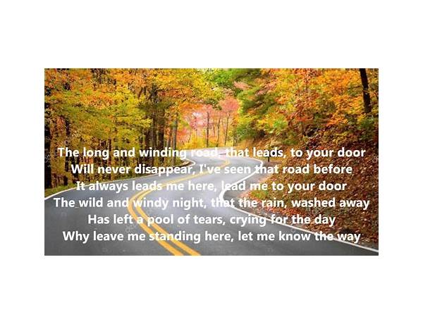 The Long and Winding Road en Lyrics [Donny Osmond]