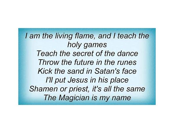 The Magician en Lyrics [Bruce Dickinson]