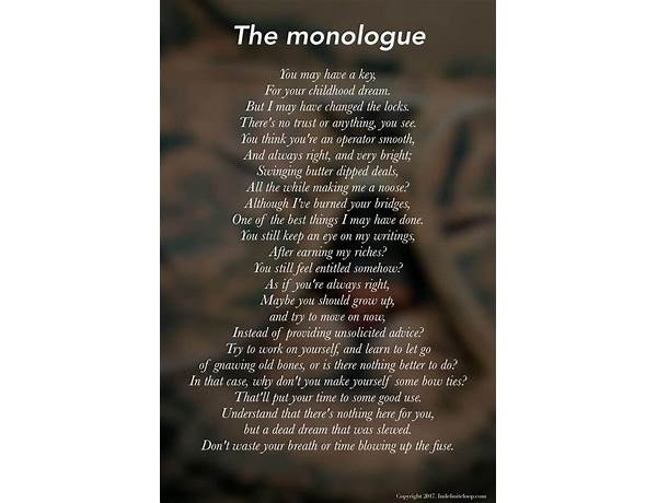 The Monologue en Lyrics [Em C]