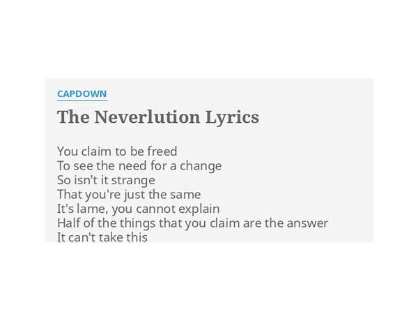 The Neverlution en Lyrics [Capdown]