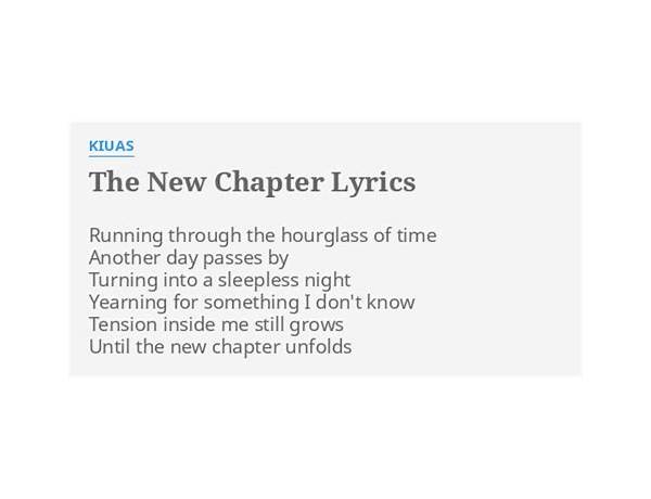 The New Chapter en Lyrics [Kiuas]