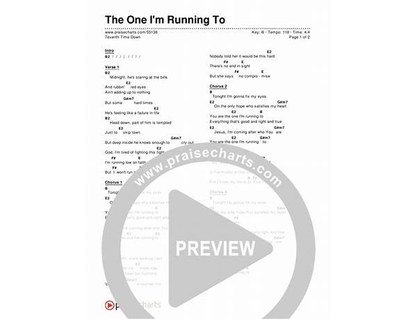 The One I\'m Running To en Lyrics [7eventh Time Down]
