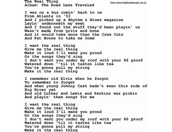 The Real Thing en Lyrics [Chamillionaire]