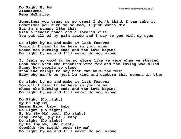 The Right in Me en Lyrics [Paul Heaton + Jacqui Abbott]