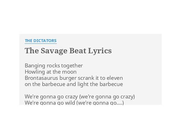 The Savage Beat en Lyrics [The Dictators]