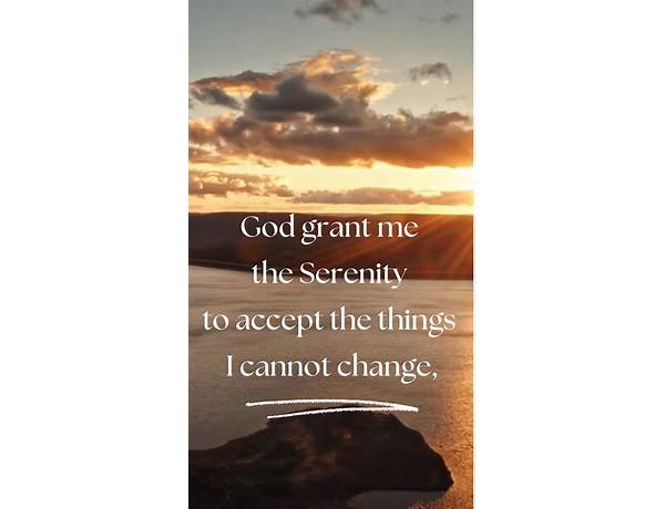 The Serenity Prayer en Lyrics [Bill Anderson]