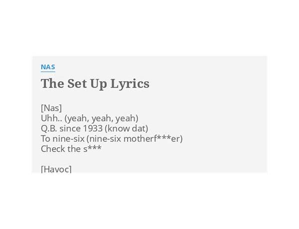 The Set Up en Lyrics [Jake Awesome]