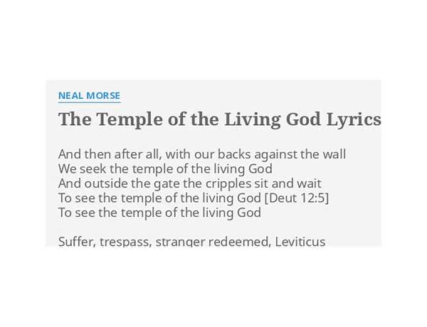 The Temple of the Living God en Lyrics [Neal Morse]