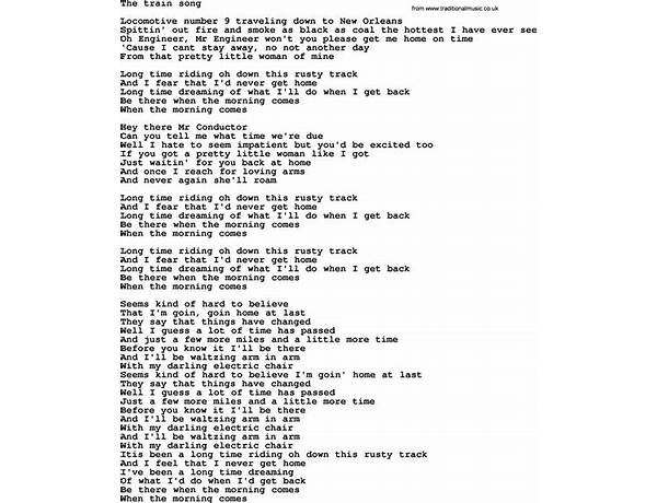 The Train Song en Lyrics [The Flying Burrito Brothers]