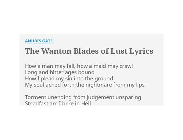 The Wanton Blades Of Lust en Lyrics [Anubis Gate]