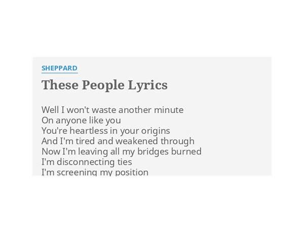 These People en Lyrics [Bubble]