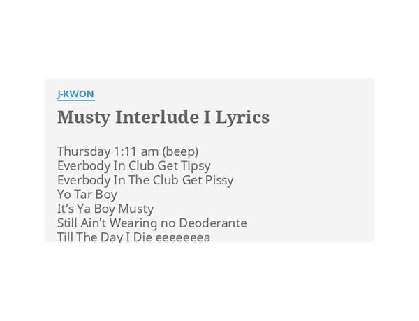 Thursday Interlude en Lyrics [DAMONTE]