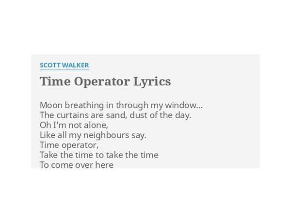 Time Operator en Lyrics [Scott Walker]