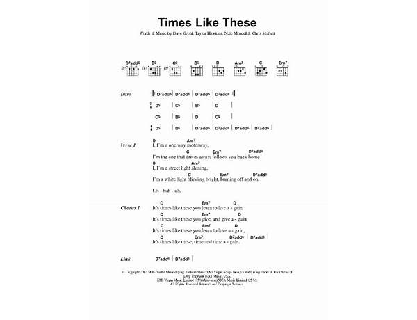 Times Like These en Lyrics [Foo Fighters]