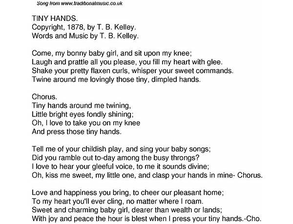 Tiny Hands en Lyrics [Jack Cheshire]