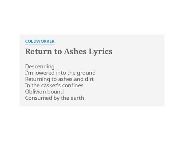 To Ashes Return en Lyrics [Blackguard]