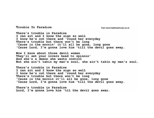Trouble In Paradise!! en Lyrics [BIG LAX]