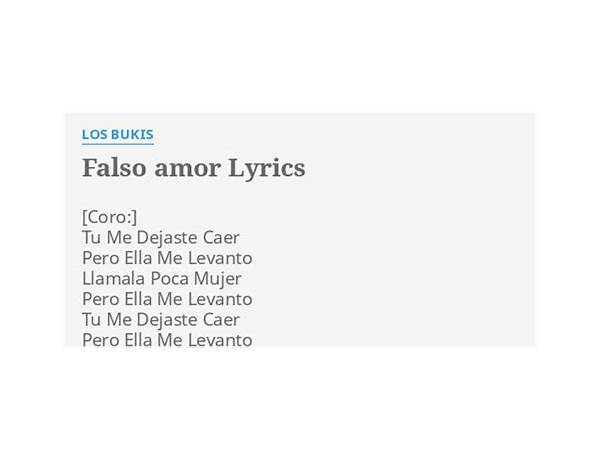 Tu falso amor es Lyrics [Jeans]