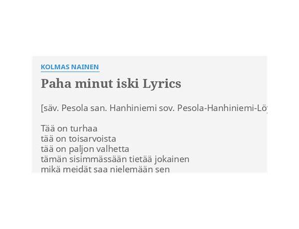 Turhaa fi Lyrics [Anna Eriksson]