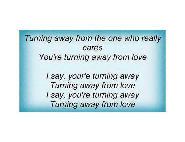 Turning Away en Lyrics [The Proclaimers]