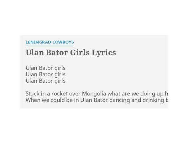 Ulan Bator Girls en Lyrics [Leningrad Cowboys]