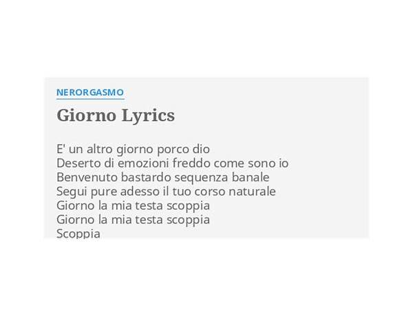 Un Altro Giorno it Lyrics [Timoria]