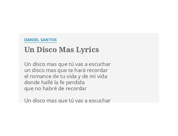 Un Disco Mas es Lyrics [Charlie Zaa]