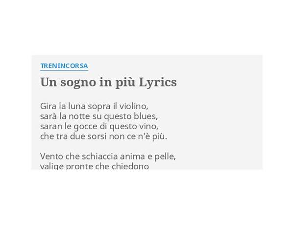 Un Sogno In Più it Lyrics [Brain (ITA)]