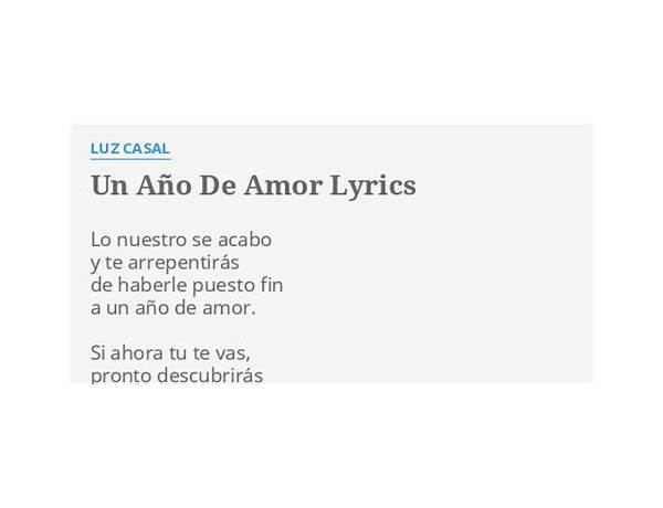 Un año de amor es Lyrics [Mina]