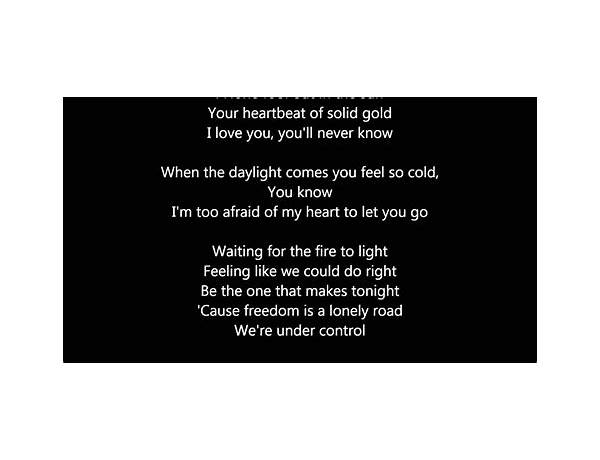 Under Control en Lyrics [Solar Fake]