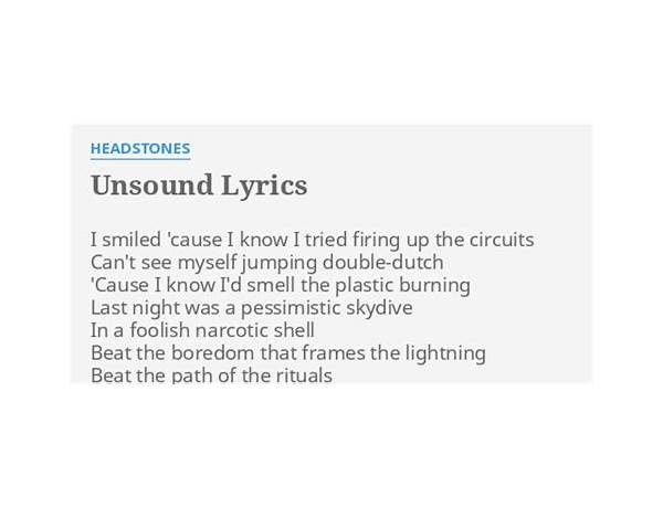 Unsound en Lyrics [Bumblefoot]