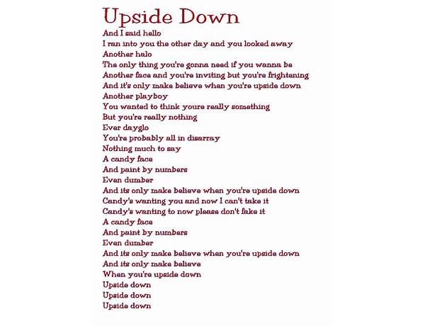 Upside Down en Lyrics [Dean Brody]